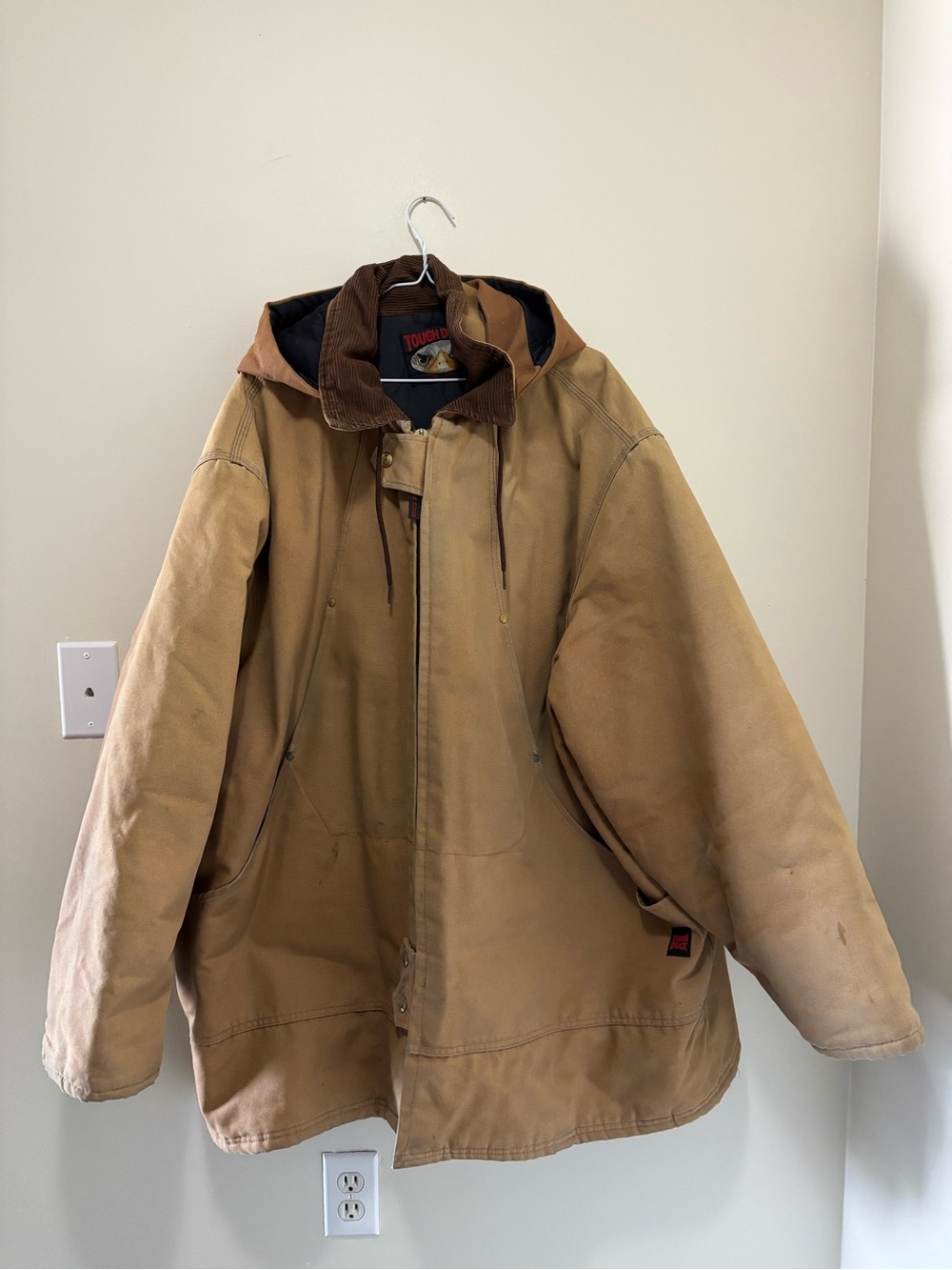 Vintage Tough Duck Made in Canada Brown Duck Canvas Hooded Work Jacket